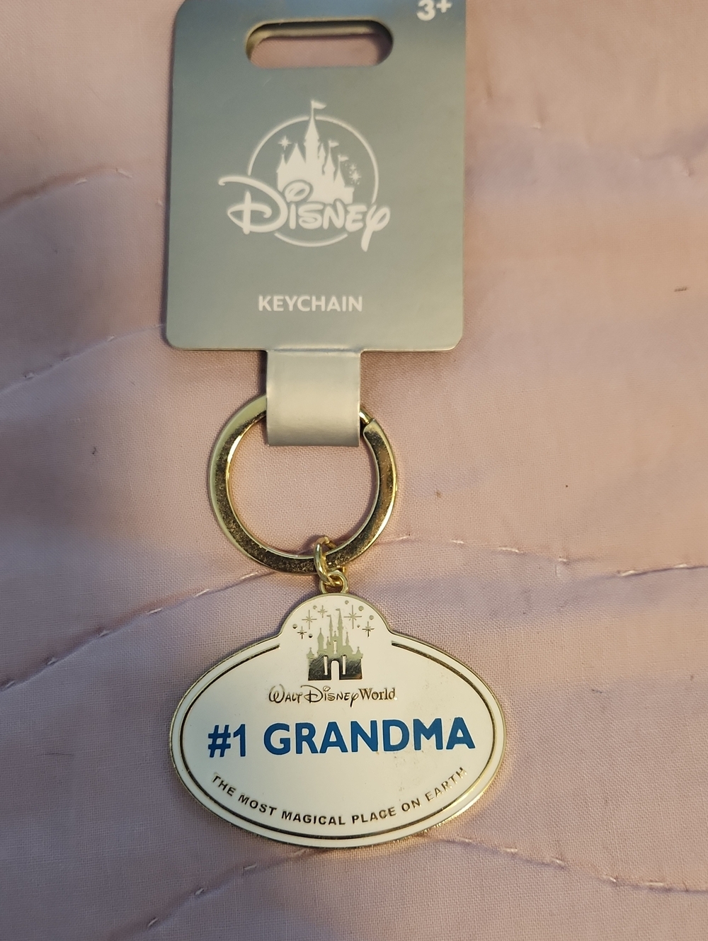 Disney #1 Grandma Keychain - Blue, White & Gold